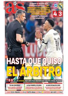 EL MADRID SE DESPIDE DE LA CHAMPIONS CON HONOR ● SE ADELANTÓ TRES VECES EN MÚNICH Y SOLO CEDIÓ CUANDO VINCIC LE DEJÓ CON DIEZ POR UNA INSÓLITA SEGUNDA AMARILLA A CAMAVINGA ● ARBELOA: “LA EXPULSIÓN FUE INEXPLICABLE” HASTA QUE QUISO EL ARBITRO