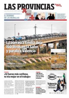 LA BORRASCA EMILIA DEJA 150 LITROS EN LA SAFOR Y PARALIZA VALENCIA