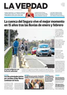 LA CUENCA DEL SEGURA VIVE EL MEJOR MOMENTO EN 15 AÑOS TRAS LAS LLUVIAS DE ENERO Y FEBRERO