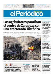 LOS AGRICULTORES PARALIZAN EL CENTRO DE ZARAGOZA CON UNA ‘TRACTORADA’ HISTÓRICA