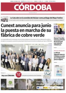 CUNEXT ANUNCIA PARA JUNIO LA PUESTA EN MARCHA DE SU FÁBRICA DE COBRE VERDE