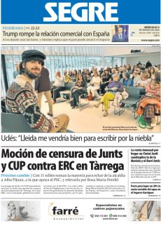 UCLÉS: “LLEIDA ME VENDRÍA BIEN PARA ESCRIBIR POR LA NIEBLA”