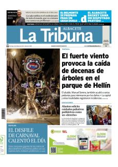 EL FUERTE VIENTO PROVOCA LA CAÍDA DE DECENAS DE ÁRBOLES EN EL PARQUE DE HELLÍN