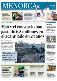 MAÓ Y EL CONSORCIO HAN GASTADO 6,5 MILLONES EN EL ACANTILADO EN 24 AÑOS