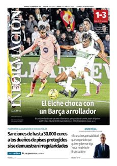 EL ELCHE CHOCA CON UN BARÇA ARROLLADOR