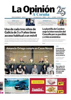 UNO DE CADA TRES NIÑOS DE GALICIA DE 5 A 9 AÑOS TIENE ACCESO HABITUAL A UN MÓVIL